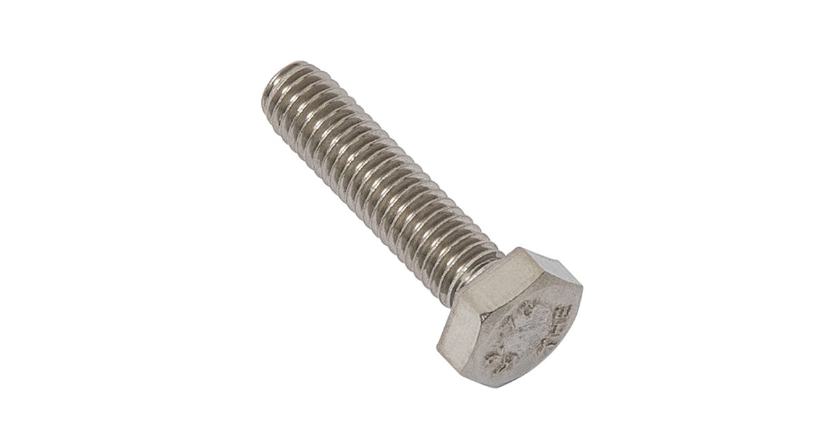 M6 x 25mm Hex Set Screw (Stainless Steel) (6 Pack)