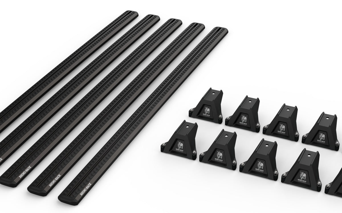 Rhino-Rack kit contents — SZ150Bx5 + RLTPRM