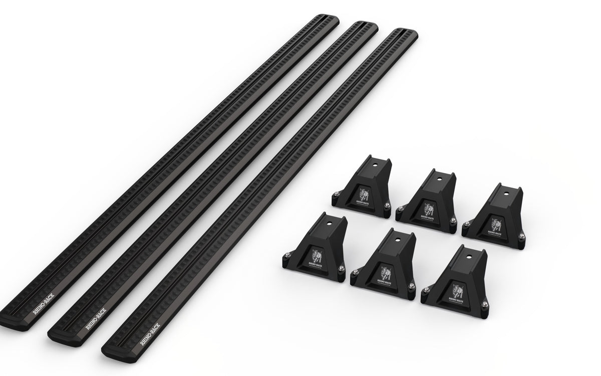 Rhino-Rack kit contents — SZ165Bx3 + RLTFLDV1M