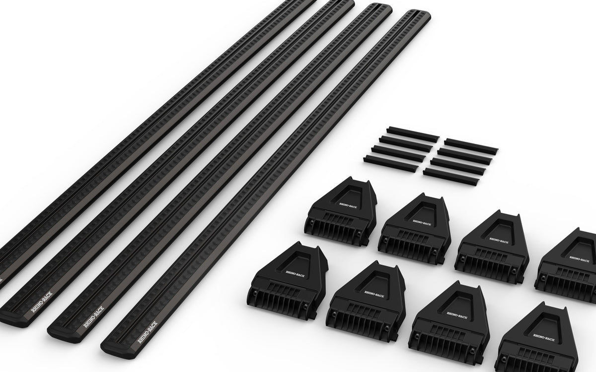 Rhino-Rack kit contents — SZ180Bx4 + RL150FS10