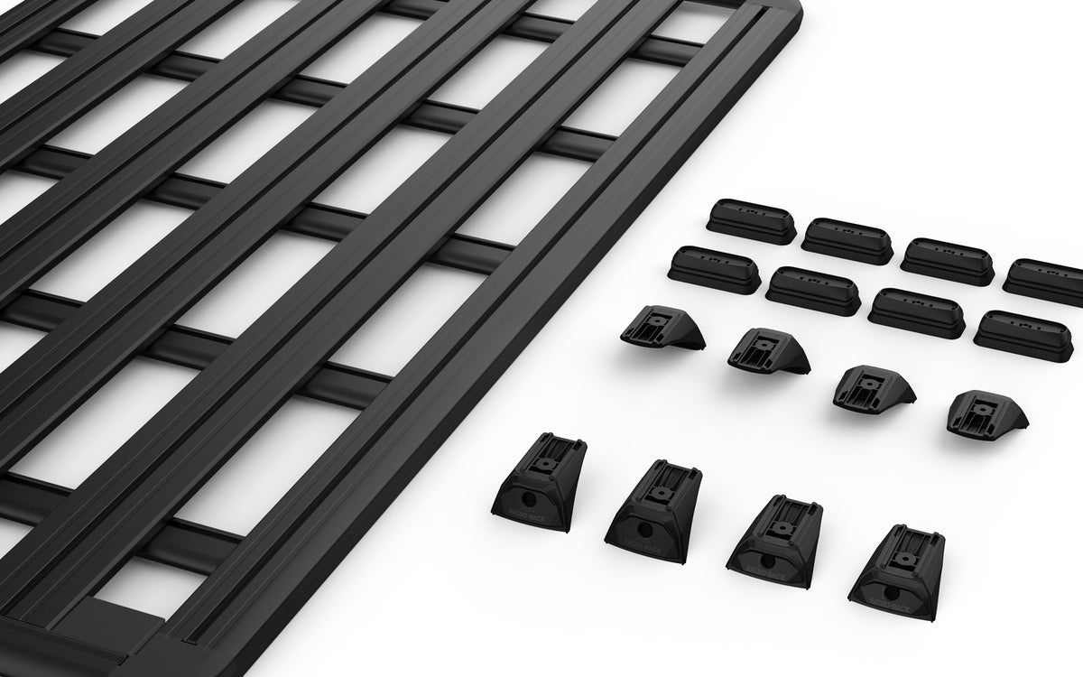 Rhino-Rack kit contents — 62107F + RX300H-4 + RCP96H-BK