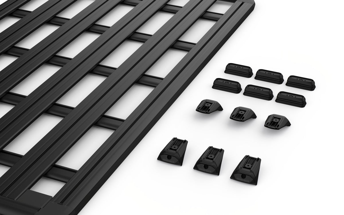Rhino-Rack kit contents — 62107F + RX300L-4 + RCP73-BK