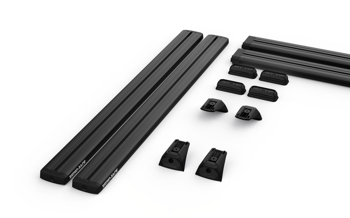 Rhino-Rack kit contents — RDB165 + RX300H-4 + RCP58-BK