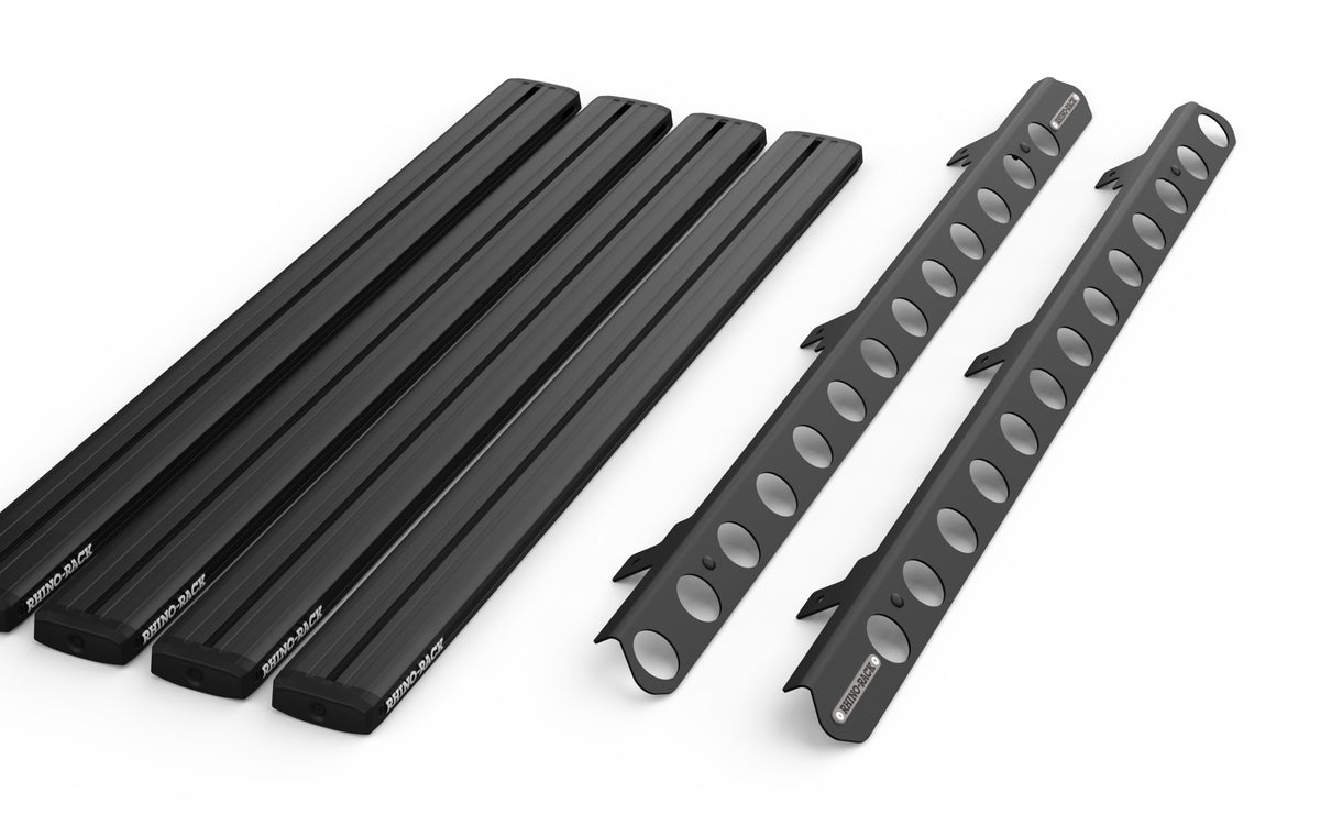 Rhino-Rack kit contents — RDNSB100x2 + ROLM1-BK